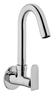 Robinet de lavabo mural en laiton chromé pour machine à laver, eau froide et chaude, distributeur d'eau pour salle de bain - Product Image 2