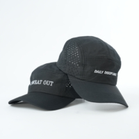 Nouvelles casquettes en toile de nylon à 5 panneaux avec découpe laser, logo brodé 3D, décontractées, pour l'hiver, l'extérieur, la course à pied, le sport, service OEM personnalisé