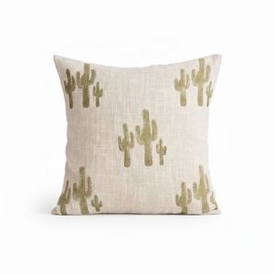 Colección de lujo de fundas de cojín hechas a mano con estampado de cactus para sofá y silla, decoración para sala de estar - Product Image 1