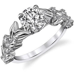 Anillo de Moissanita en Plata de Ley 925 con Baño de Oro Blanco, Geométrico, para Compromiso, Boda, Fiesta, Anillo de Lujo Solitario Brillante - Product Image 2