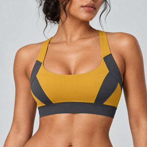 Soutien-gorge de sport simple pour femme - Respirant, antibactérien, pour le yoga et la course à pied, avec bretelles réglables - Product Image 1