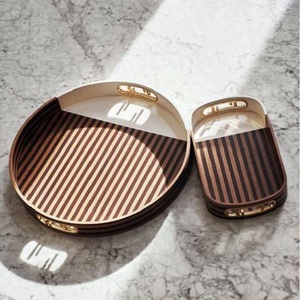 Elegante y Moderno Juego de Bandejas de Servir de Madera Ecológica, Multifuncional para Uso en el Hogar y Restaurantes - Product Image 1