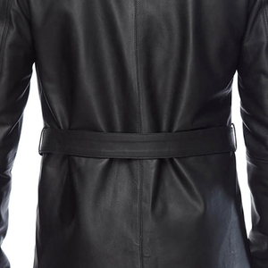 Abrigo Largo de Cuero Genuino para Hombre – Diseño Grabado a Prueba de Viento para Invierno, Personalizado OEM ODM al por Mayor - Product Image 3