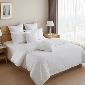 Drap-housse jetable en coton rayé 220 TC, doux et léger, pour hôtel et maison, taille King 108x108 pouces, couleur unie, pour lit double - Product Image 3