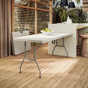 Techni Home 6 FT Granite <b>White</b> <b>Folding</b> Office <b>Table</b> with Easy Carry Handle - Product Image 2