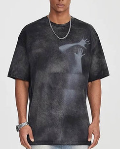 T-shirt délavé à l'acide tendance - Tee-shirt vintage rétro oversize - Coton lourd 240 GSM - Impression personnalisée - Streetwear pour homme - Product Image 5