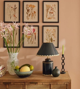 Harmony Double Ring Metal Table Lamp with Black <b>Drum</b> <b>Shade</b> Gold Finish Sculptural Base Elegant Ambient <b>Lighting</b> - Product Image 6