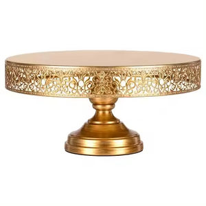 Nuevo Soporte para Pastel de Metal con Acabado Dorado, Forma Redonda para Mesa, Fiestas de Cumpleaños, Soportes Decorativos para Pastel - Product Image 1