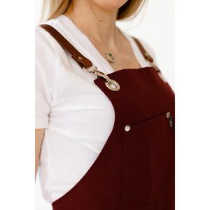 Delantal de Lona y Cuero Resistente con Cremallera de EVA, Impermeable y Duradero, con Tirantes Cruzados Ajustables para Chef, Barbacoa, Barista, Barbero, Carpintero - Product Image 5