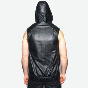 Chaleco de Cuero para Motociclistas, Estilo Clásico, Negro, de Alta Calidad, para Hombre - Product Image 2