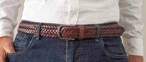 Cinturón de Cuero Trenzado de Primera Calidad, Hecho a Mano, con Curtido Vegetal, Elegante, Unisex, Cinturón de Cuero Tejido a Mano - Product Image 2