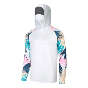 Chemise de pêche à manches longues unisexe avec capuche, impression par sublimation, UPF 50, anti-UV, séchage rapide, haut de sport d'extérieur, taille adulte - Product Image 5