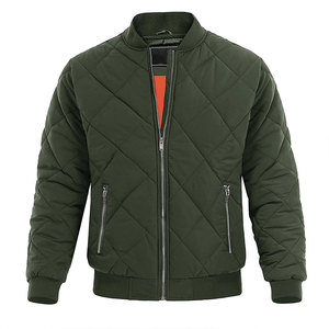 Chaquetas Bomber de Satén 100% Poliéster con Logotipo Personalizado para Hombre, Chaqueta de Béisbol Casual Táctica a Prueba de Viento para Invierno con Chaquetas Acolchadas - Product Image 3