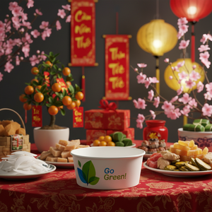 Tazones de papel desechables personalizados con logo, tazón de papel con impresión digital personalizada, solución de empaque para alimentos - Product Image 4