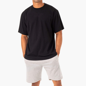 T-shirt décontracté à manches courtes et col rond en coton 200 g/m² pour homme, couleur unie, coupe ample, design vierge, vente chaude - Product Image 5