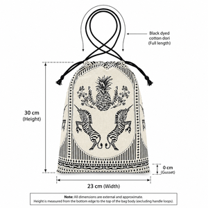 ถุงผ้าฝ้ายพิมพ์โลโก้ตามสั่ง 140 GSM ขนาด 23x30 ซม. ถุงของขวัญนำกลับมาใช้ใหม่ได้ ขายส่ง รับผลิตแบบ OEM ODM ผู้ผลิตและผู้ส่งออก - Product Image 3