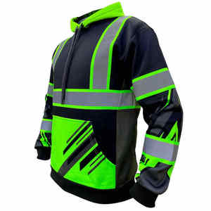 Sudaderas de Seguridad Impermeables y Transpirables Personalizables al por Mayor para Hombre, Ropa de Trabajo Reflectante con Logotipo Personalizado, Alta Visibilidad - Product Image 2