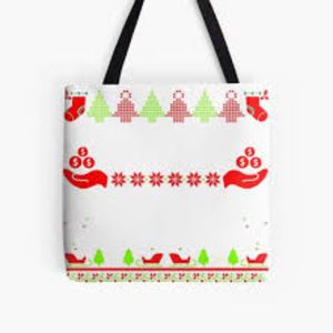 Bolsa de Mano Navideña Personalizada de Alta Calidad, Estilo de Artículo de Seda Personalizado, Patrón de Letras Promocionales, India - Product Image 2