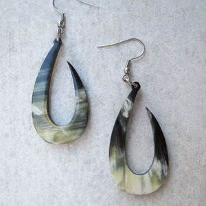 Pendientes de Aro Redondos y Colgantes de Cuerno de Búfalo Hechos a Mano, Estilo Animal, de Comercio Justo, Personalizados, los Más Vendidos, para Regalo de Boda, ¡Gran Oferta! - Product Image 1