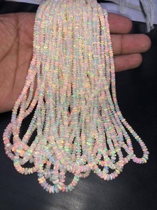 Cuentas de ópalo etíope de 16 pulgadas de calidad AAA, cuentas de ópalo de fuego de 3,5-5mm, piedras preciosas naturales - Product Image 3