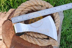 Custom Hand Forged Carbon Steel Tomahawk <b>Axe</b> Head Tactical Viking <b>Axe</b> Blank <b>Camping</b> Survival Hatchet Rose Wood Handle Industrial - Product Image 5