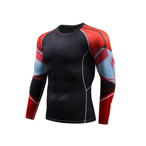 Wholesale MMA <b>BJJ</b> UPF50+ Rash Guard Printed Breathable Quick Dry Eco-Friendly Compression <b>T</b>-<b>Shirt</b> for Men Gym Fitness Workout - Product Image 1