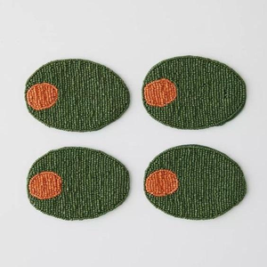 Juego de Posavasos Decorativos Hechos a Mano con Cuentas de Semillas, Diseños Únicos para Té y Café, Posavasos de Cuentas Hechos a Mano - Product Image 3