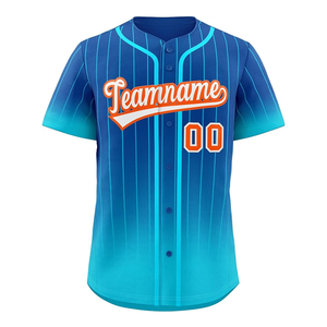 Ropa Deportiva de Primera Calidad, Jersey de Béisbol con Degradado de Color, Jersey de Béisbol de Manga Corta a la Moda, Jersey de Béisbol Sublimado de Poliéster - Product Image 3