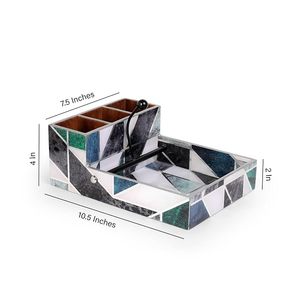 Porte-couverts en bois MDF moderne de qualité, avec revêtement émaillé, motif papillons jaunes ombragés Tiny Mistake - Product Image 6