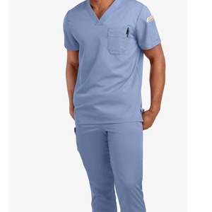 Tenue Médicale Homme à Manches Courtes Col V – Ensemble Blouse et Pantalon Extensible et Confortable pour Infirmiers – Design Tendance - Product Image 6