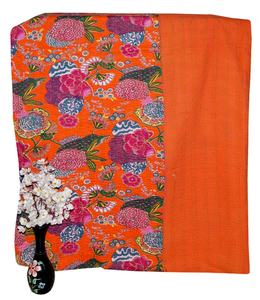 Classy And Stylish Handmade Flower Print Kantha <b>Quilt</b> Handmade Indian <b>Bedding</b> Beadspread Throw Blanket Cotton <b>Quilt</b> For Decor - Product Image 5