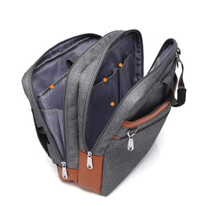 Executive Grey Fabric Laptop Rucksack Padded Internal Sleeve fits 15.6 Inch Modern Office Travel Daypack <b>student</b> school bag - Product Image 5