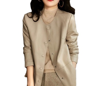 Blouson d'hiver en cuir véritable pour hommes Tissu en toile Style de rue imperméable et respirant - Product Image 1