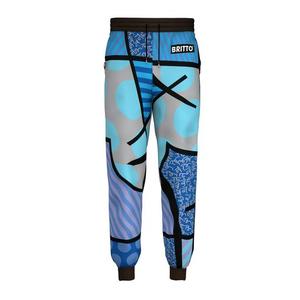 Men's Black <b>White</b> Printed Spliced Sweatpants Elastic Waist Casual <b>Joggers</b> Autumn Wear - Product Image 6