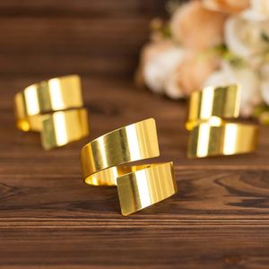 Gold Bow Napkin Rings Metal Ring Shape <b>5</b> Cm Glam Wedding Table Decoration Durable - Product Image 3