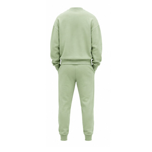 <b>Men</b> Crew Neck Tracksuit Wholesale Custom Sweatshirt Jogger <b>Pants</b> Set for <b>Running</b> Fitness Training Casual Athletic Sportswear OEM - Product Image 2