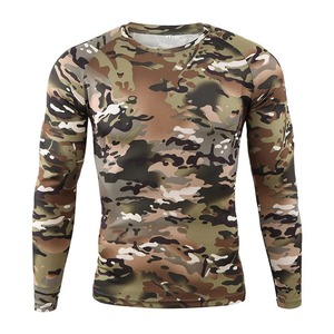 เสื้อยืดแขนยาวลายพรางแบบกำหนดเองสำหรับผู้ชาย แห้งเร็ว รุ่นใหม่สำหรับฤดูใบไม้ร่วง เสื้อสำหรับกิจกรรมกลางแจ้ง กีฬา เดินทาง ฝึกยุทธวิธี ล่าสัตว์ - Product Image 4