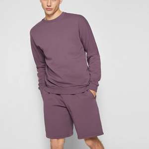 Vêtements d'été et d'automne pour hommes, ensembles de survêtements 100% coton - Tailles plus grandes, respirants, vente en gros, sweats à capuche et shorts, motif uni - Product Image 6