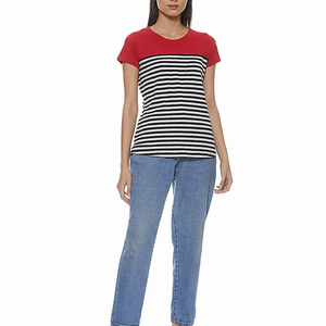 Camiseta informal estampada para mujer, camiseta de algodón transpirable de verano, camiseta de manga corta a la moda para mujer, ropa ligera y cómoda para uso diario - Product Image 2