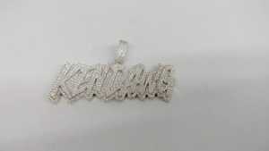 Pendentif Prénom Personnalisé en Argent 925 Moissanite Entièrement Sertie, Breloque Script, Collier avec Mot Personnalisé, Cadeau Hip Hop - Product Image 3