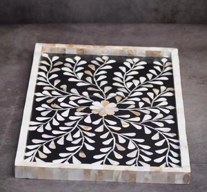 De Casa Deco 100% วัสดุกระดูกถาดให้บริการถาดตกแต่งแม่ของมุก - Product Image 2