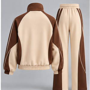 ชุดวอร์มแบบ unisex แขนยาว คอตั้ง ซิปปิด แห้งเร็ว น้ำหนักเบา ผลิตจากโพลีเอสเตอร์/คอตตอน ทรงหลวม สไตล์สปอร์ต - Product Image 2