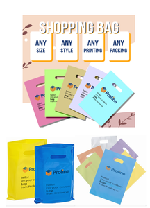 Wholesale Custom Waterproof <b>PE</b> Tote Shopping Bags Die Cut Handles for Supermarket Exhibition Reusable Promotional Shopper Bags - Product Image 5