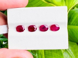Pierre précieuse ovale facettée en rubis naturel certifié, pierre rouge en vrac pour la fabrication de bijoux, bagues, pendentifs, boucles d'oreilles, haute qualité - Product Image 2