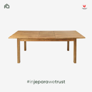 Mesa de Comedor Extensible de Madera de Teca Moderna de Primera Calidad para Hotel, Restaurante, Uso en Exteriores, Resistente al Agua, Ecológica, Hecha a Mano en Jepara - Product Image 4