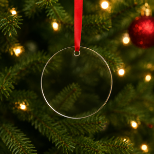 Customizable Clear Acrylic Christmas Ornament with Personalized Text <b>Hanging</b> Tree Decoration Holiday Gift Souvenir - Product Image 5