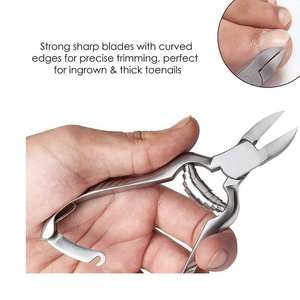 Coupe-ongles professionnel en acier inoxydable de 14 cm avec verrou de sécurité, ouverture large, qualité salon, outil de manucure pour doigts et orteils | - Product Image 3