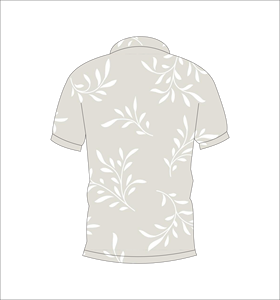 Polo Botánico Beige Personalizado, Transpirable, Ligero, Ropa Deportiva para Golf, Manga Corta, Sublimación, Prenda Casual - Product Image 2