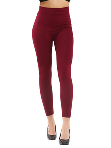 Leggings de sport et de yoga taille haute sans couture, respirants, unis, pour femmes, effet push-up, 100 % coton/bambou, vente en gros - Product Image 1