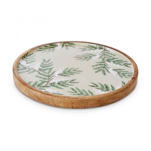 Sous-verres carrés modernes en bois avec motif floral, tapis réutilisables - Product Image 2